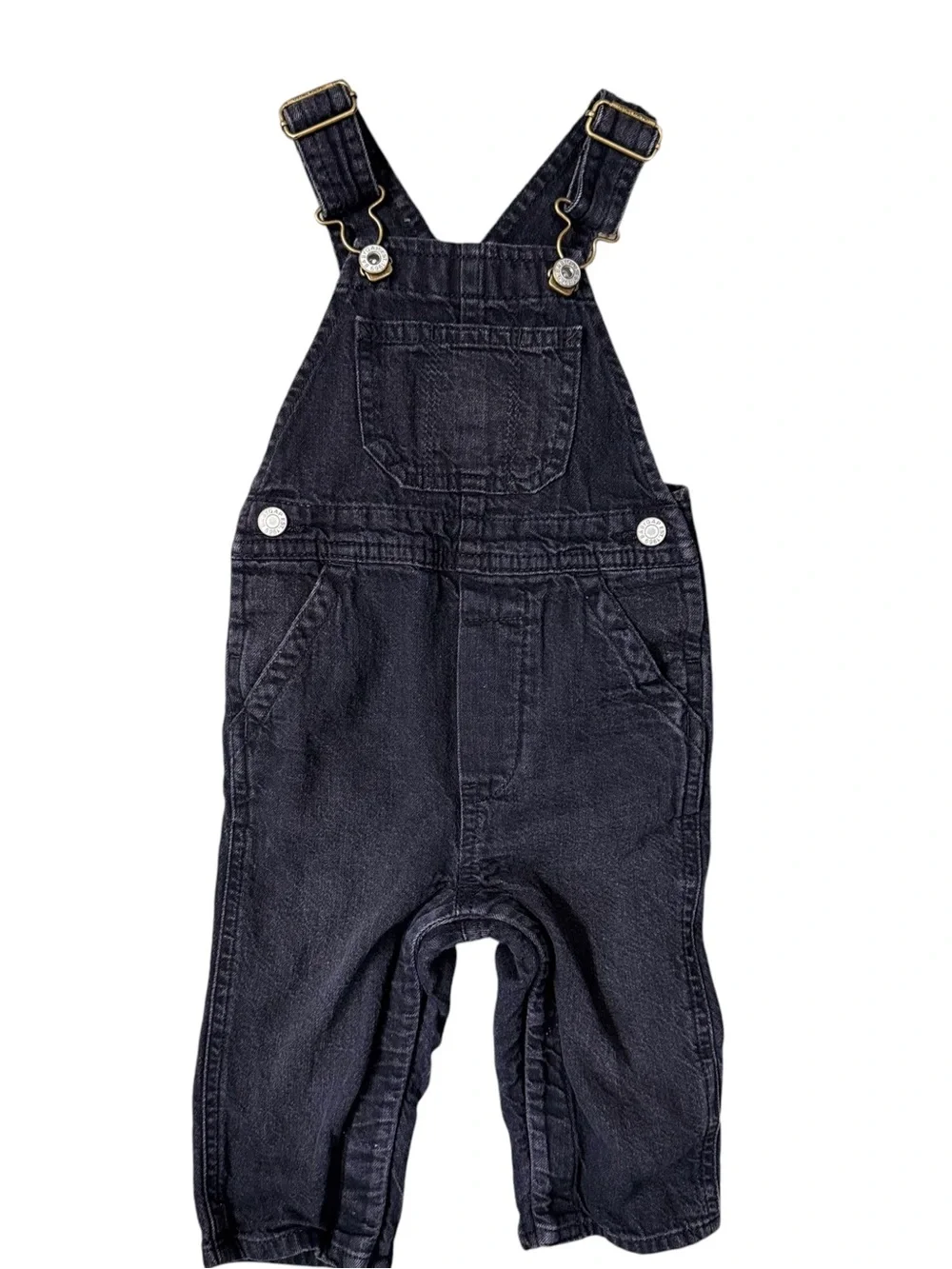 Baby Gap Black Denim Bib Jean Overalls 6-12M